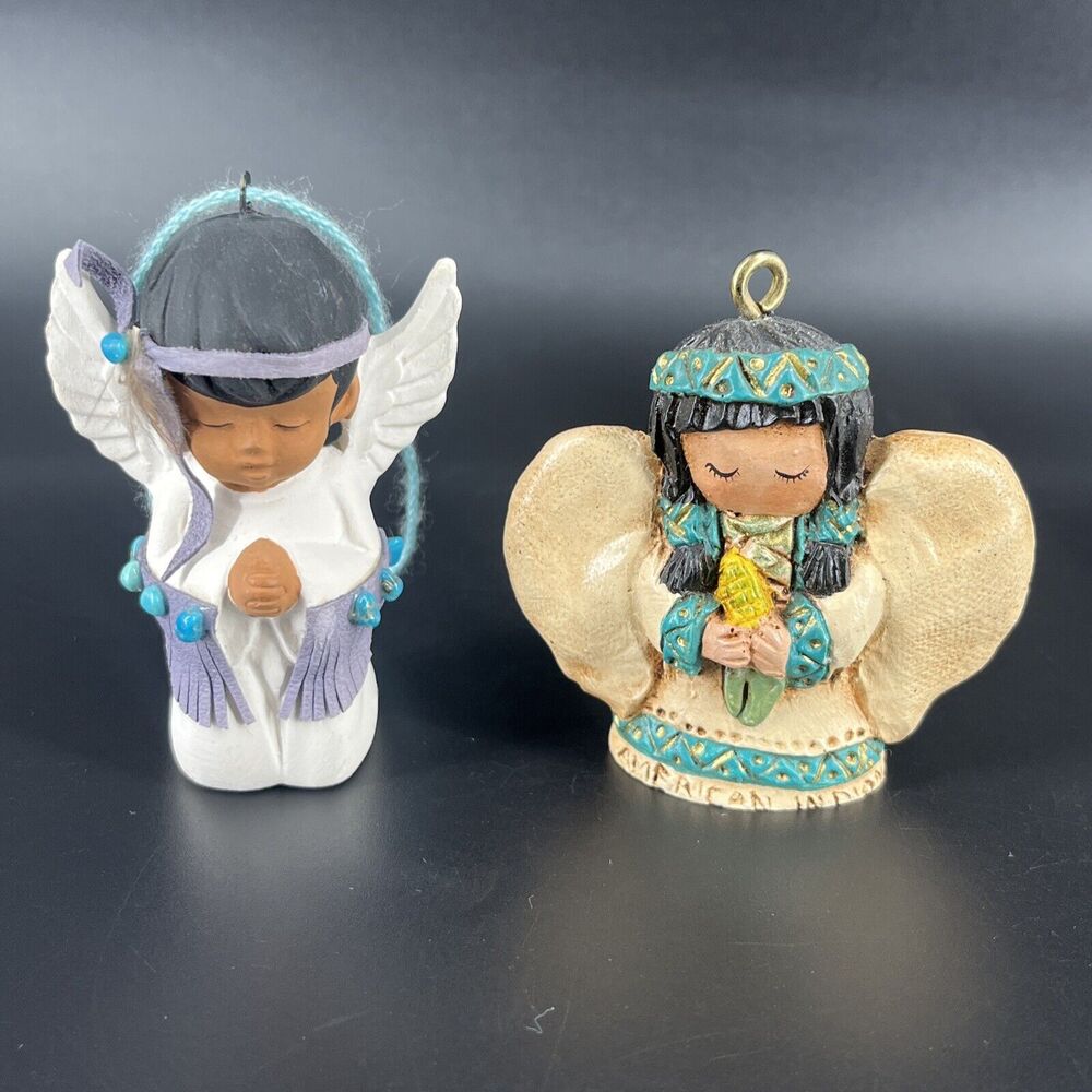 Vintage 2 Cute Ceramic Southwest Ornaments Small Wall Hanging Artisan Signed